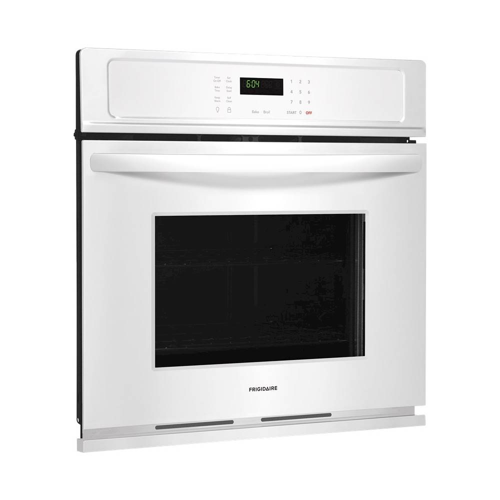 Angle View: Fisher & Paykel - 23.5" Built-In Single Electric Convection Wall Oven - Polished Stainless Steel/Black Glass