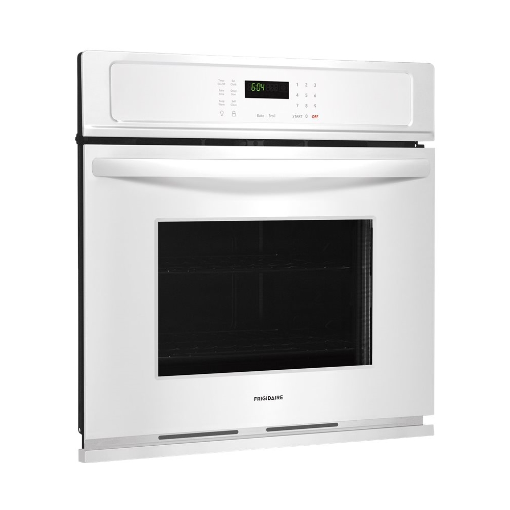 Left View: Frigidaire - 30" Built-In Single Electric Wall Oven - White
