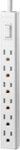 Front Zoom. Insignia™ - 6-Outlet Power Strip - White.