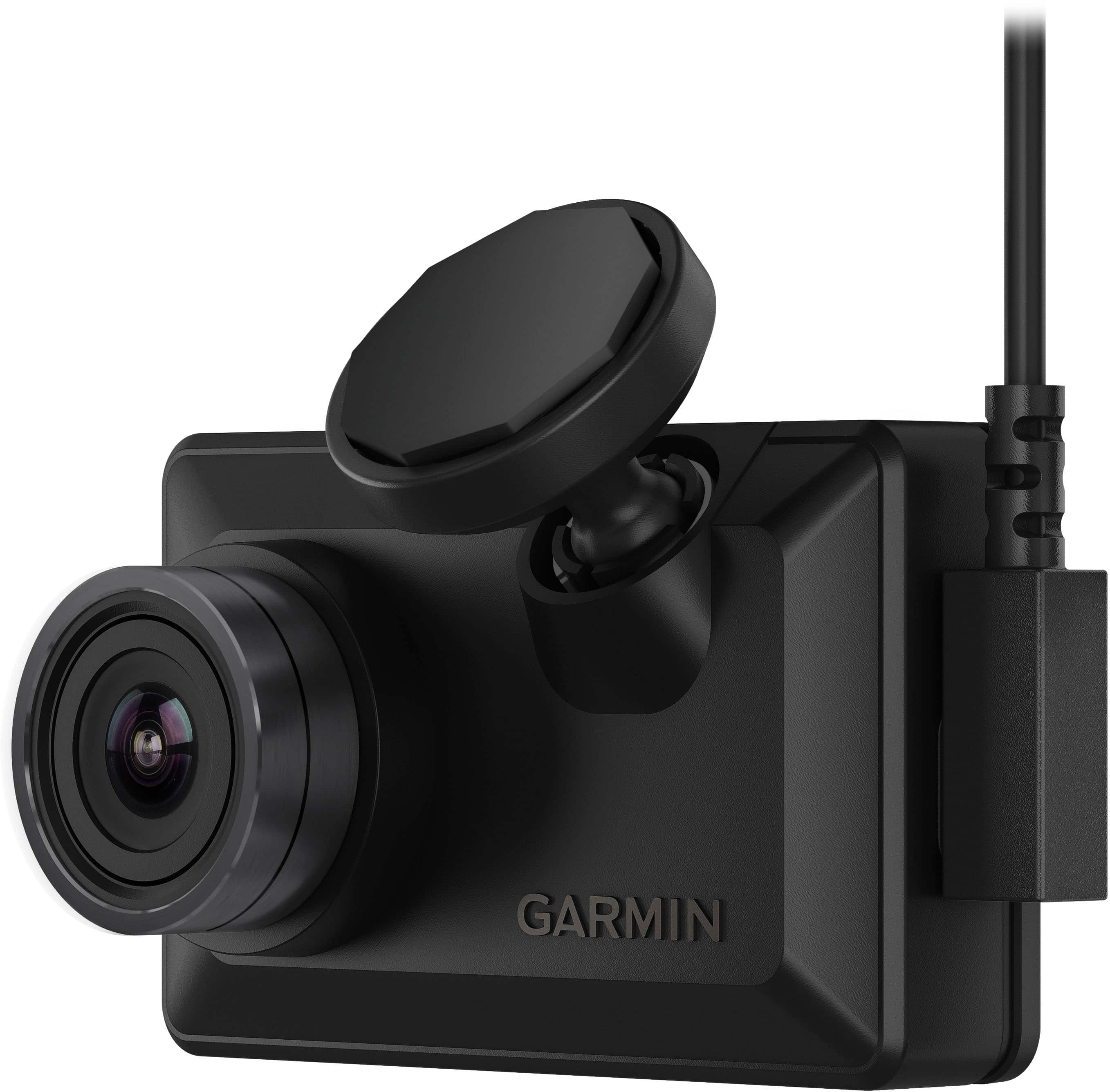 Left. Garmin - Dash Cam X310 4K Touchscreen Dash Cam with a 140-degree Field of View and built-in Clarity Polarizer - Black.