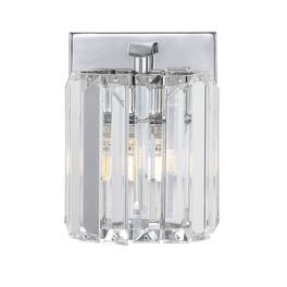 Jonathan Y - Coco Prism Vintage 4.75" 1-Light Metal/Glass Classic Glam LED Vanity Light - Chrome