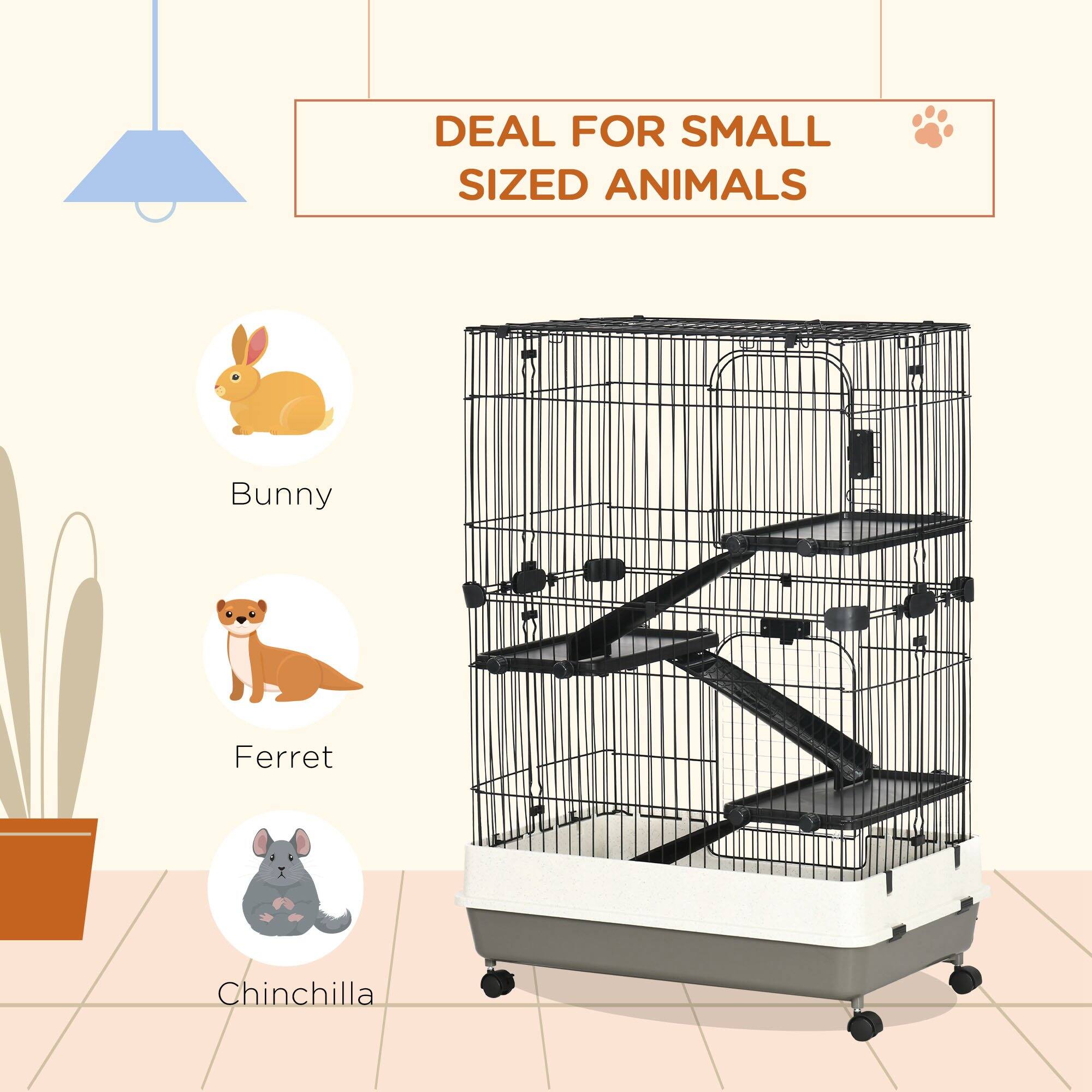 DEAL FOR SMALL SIZED ANIMALS

Bunny  
Ferret  
Chinchilla