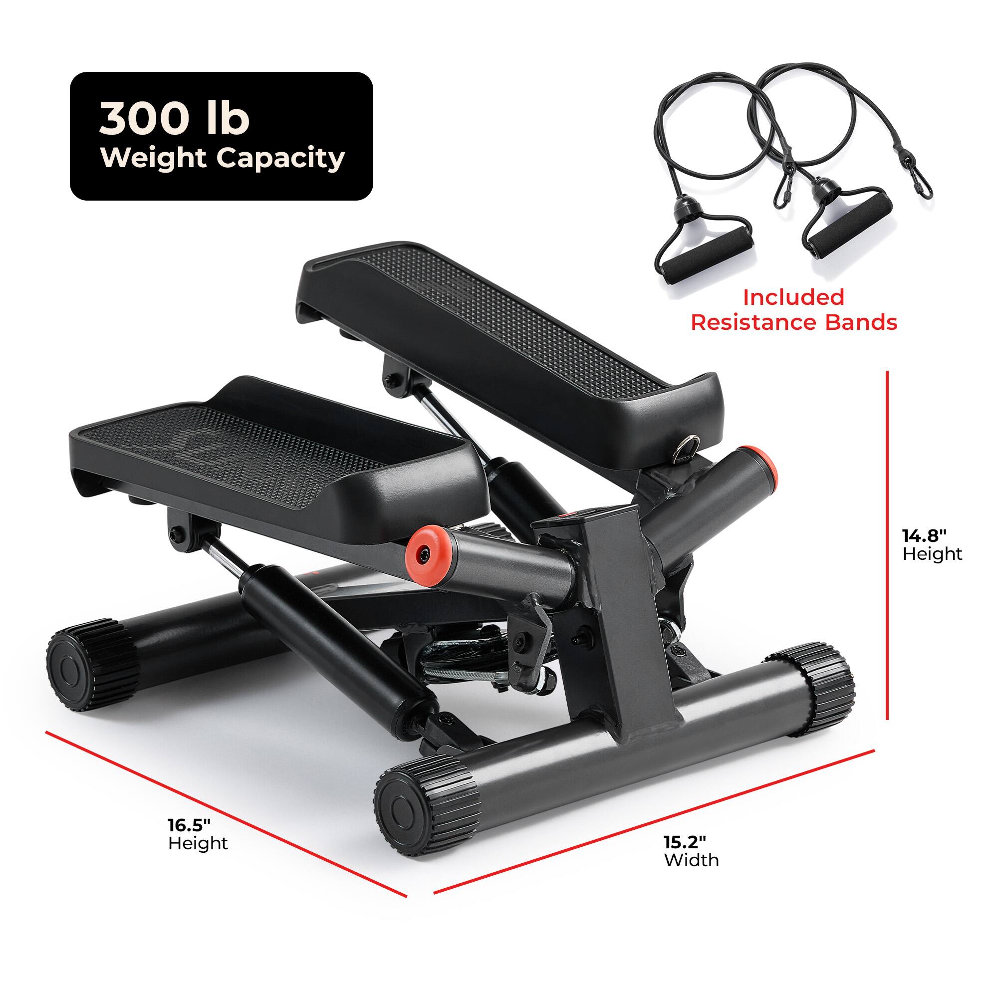300 lb Weight Capacity  
Included Resistance Bands  
14.8" Height  
16.5" Height  
15.2" Width