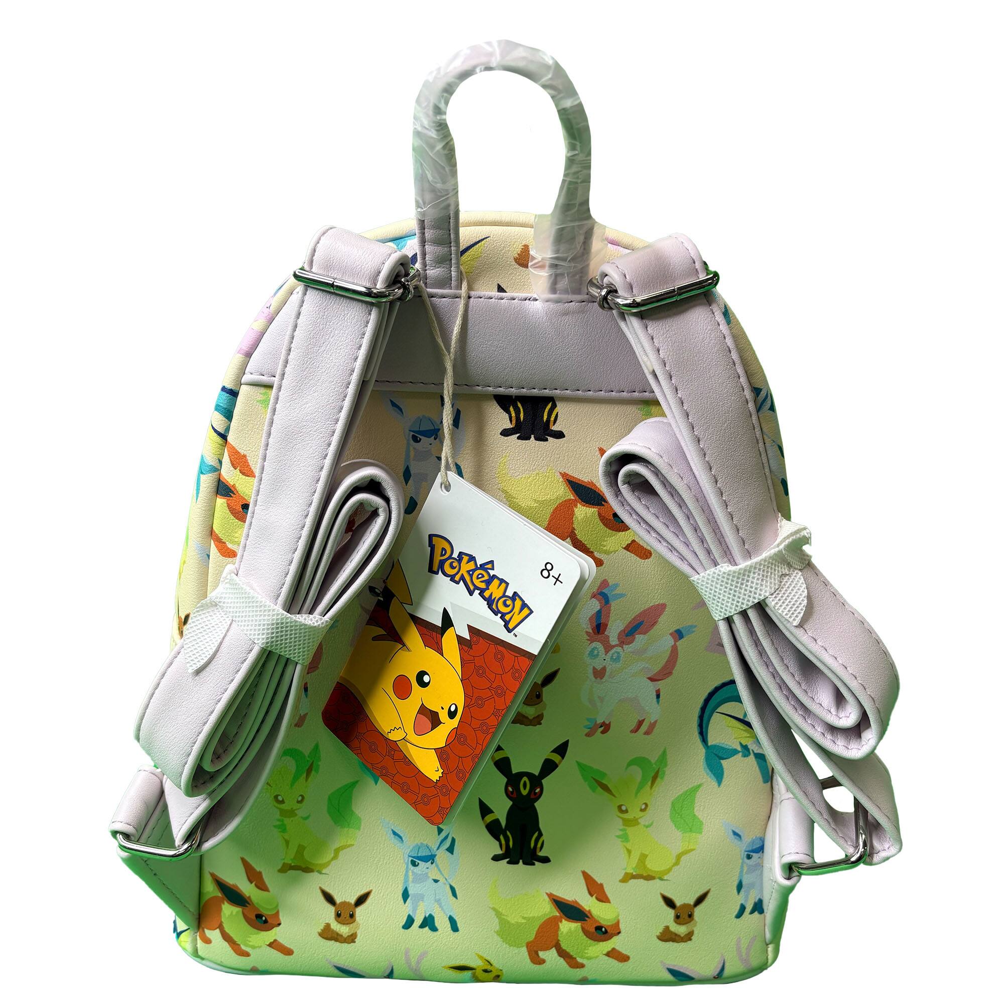 Alt View 2. LoungeFly - Loungefly All Over Print Pokemon Eeveelutions Mini Faux Leather Shell Backpack - Multicolored.