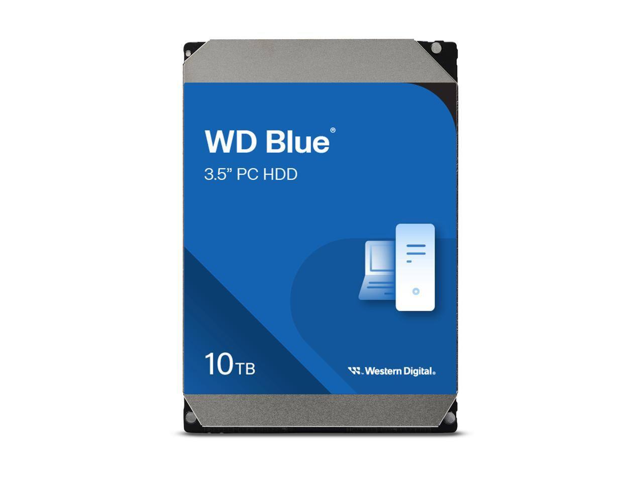 Western Digital - WD Blue WD100EAGZ 10TB 7200 RPM 512MB Cache SATA 6.0Gb/s 3.5" Internal Hard Drive