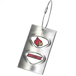 Jardine - Louisville Cardinals 3.5'' x 2'' Bag Tag - Silver