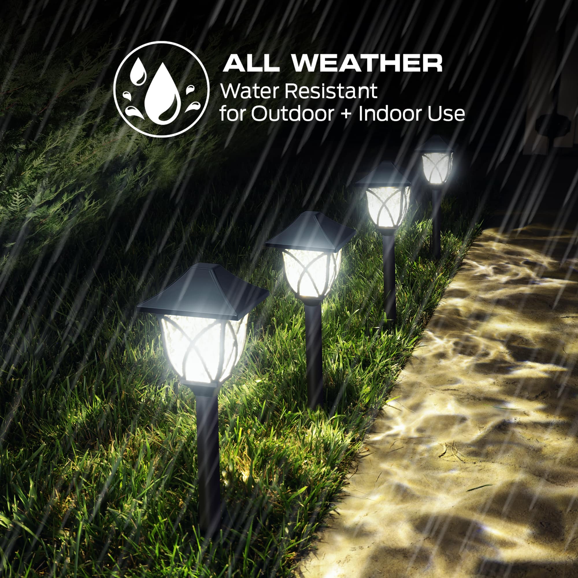 Monster - Smart 4-Pack Outdoor Pathway Lights, Multiwhite Landscape Lights, Wi-Fi App & Voice Control, Weather-Resistant - Multicolor Monster - Smart 4-Pack Outdoor Pathway Lights, Multiwhite Landscape Lights, Wi-Fi App & Voice Control, Weather-Resistant - Multicolor - Image 5
