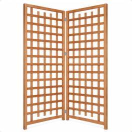 All Things Cedar - 2-Piece Outdoor Single Trellis Handcrafted for Climbing Plants - Natural