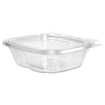 Front. Dart - Dart ClearPac Container Lid Combo, 8 oz, Clear, 200/carton (DCC CH8DEF) - Clear.
