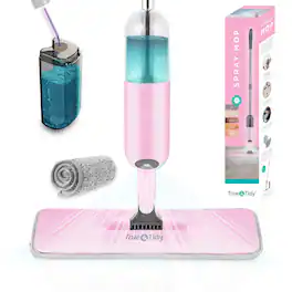 True & Tidy - Multi-Surface Spray Mop With Refillable Bottle - Pink