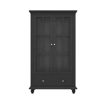 Front. Famapy - Famapy Buffet Cabinet Buffet Pantry Showcase & Organize in Style Credenzas - Black.