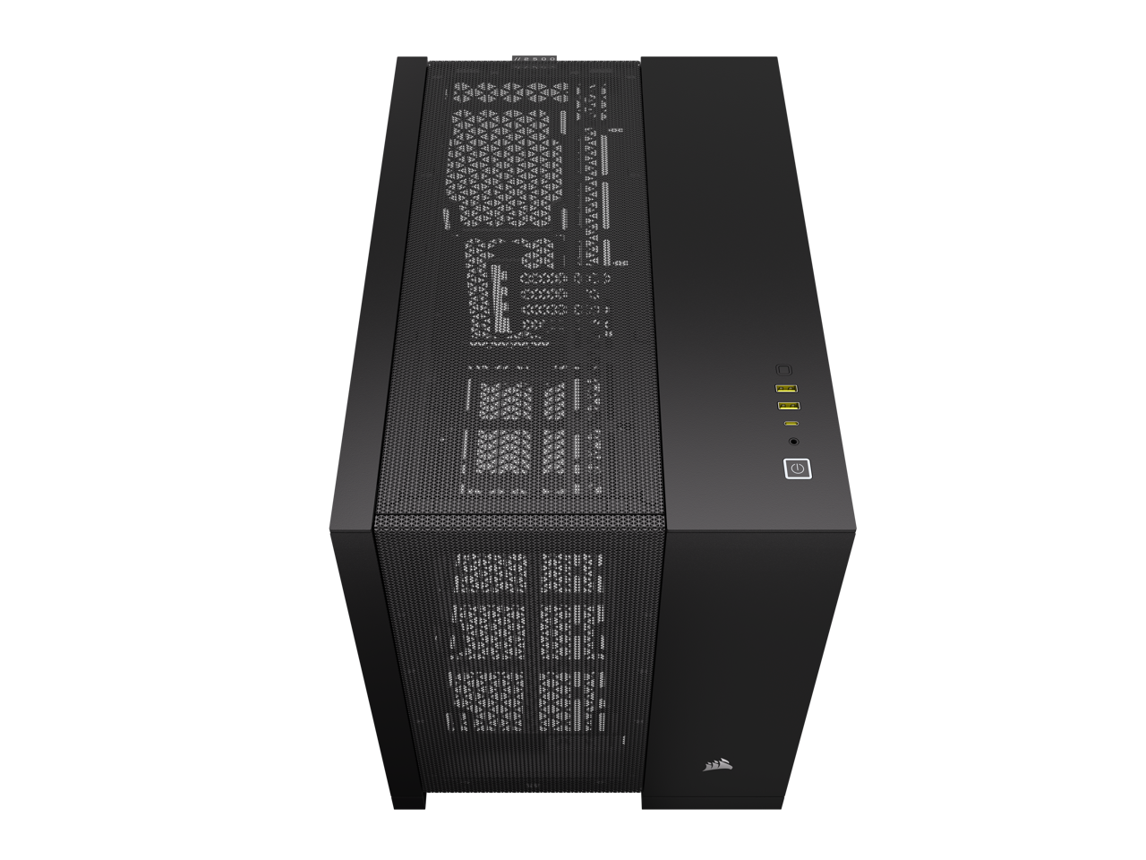 Alt View 5. CORSAIR - CORSAIR 2500D AIRFLOW Micro ATX Dual Chamber Case – Full Mesh Panels – 11x 120mm Fans – 4x AIO Radiator Mounts - Black.