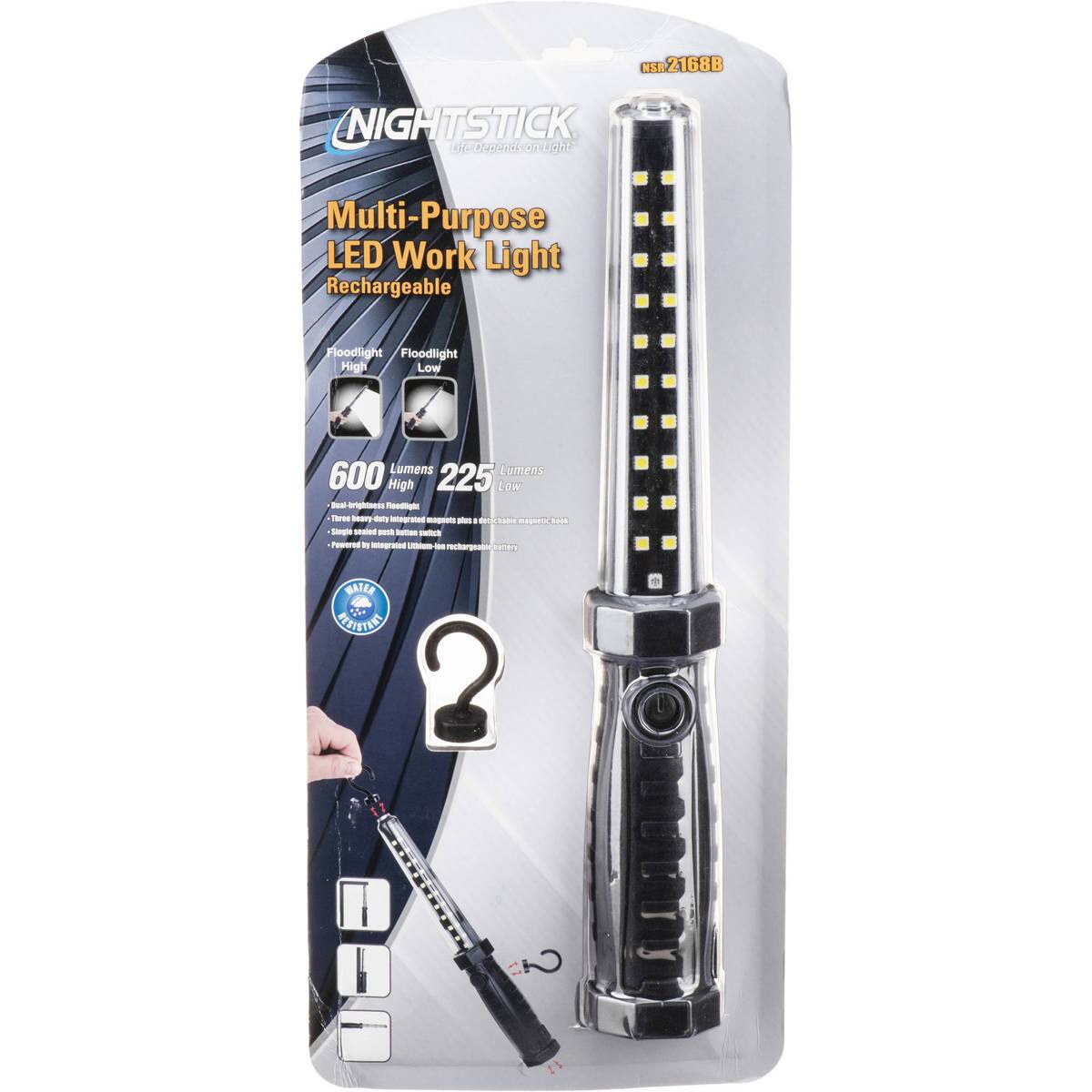 NSR 2168B NIGHTSTICK Multi-Purpose LED Work Light Rechargeable Floodlight High Low Lumens 600 High 225 LOW