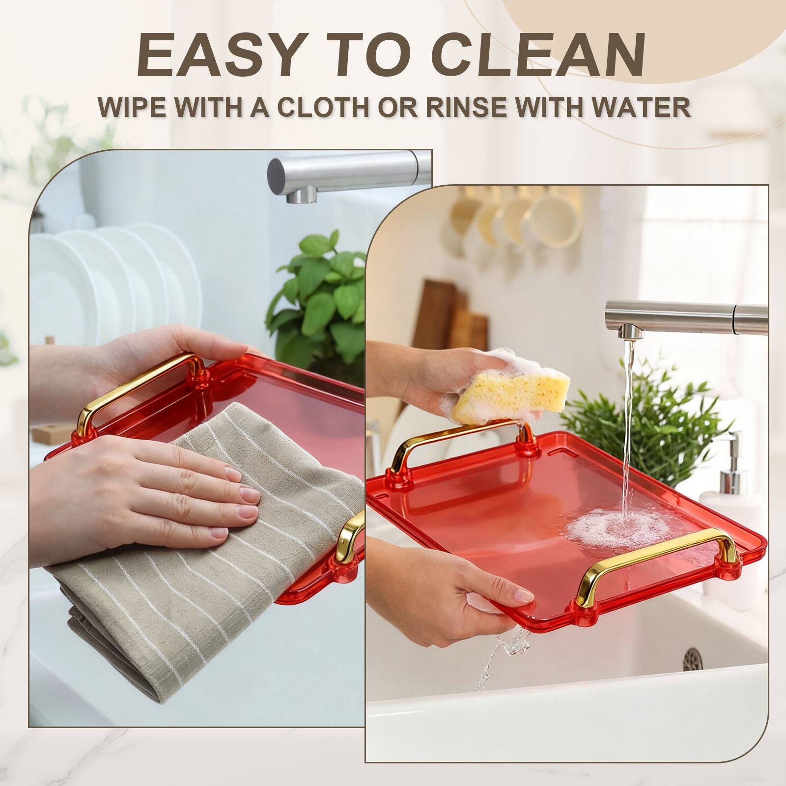 EASY TO CLEAN  
WIPE WITH A CLOTH OR RINSE WITH WATER