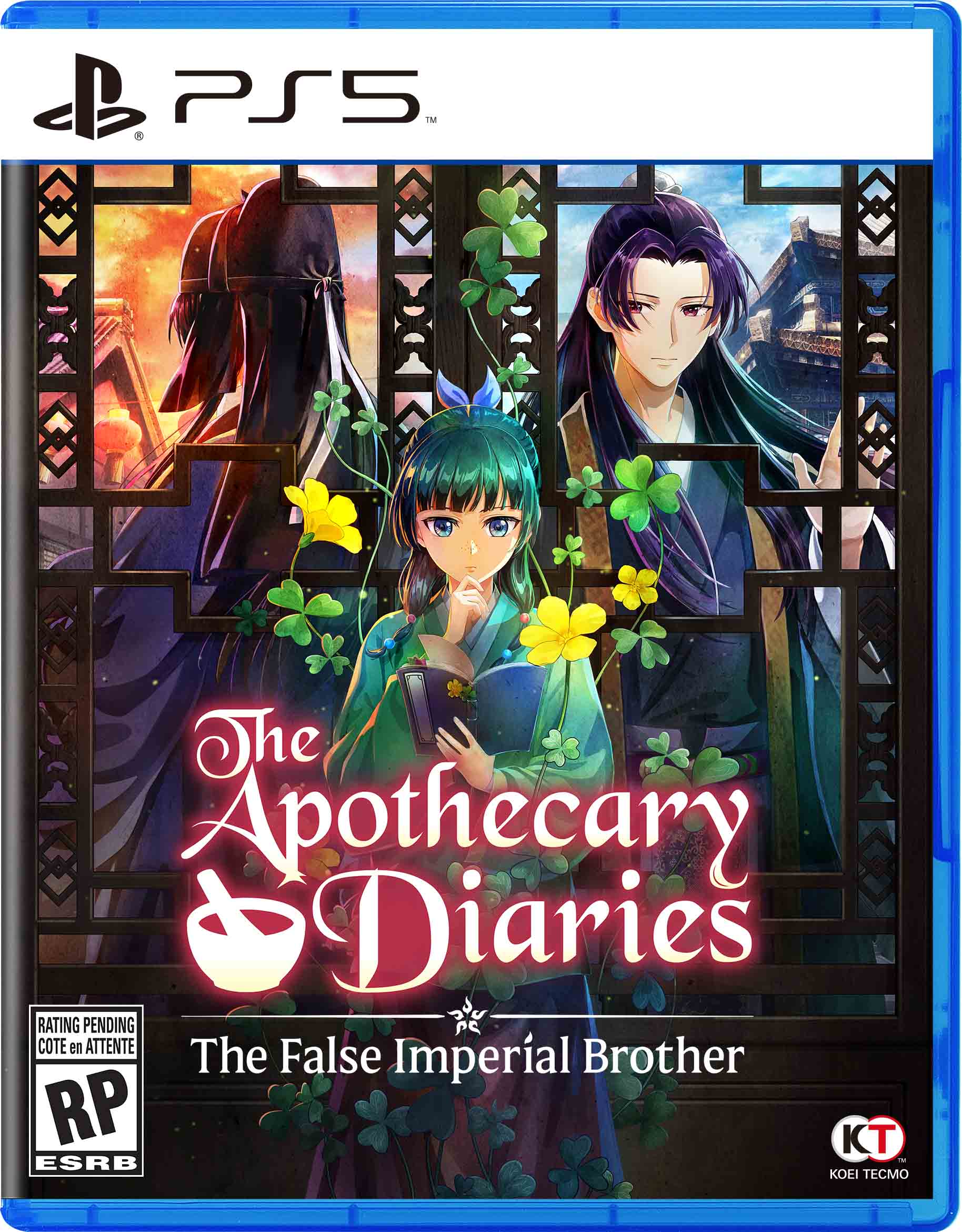 PS5™  
The Apothecary Diaries  
RATING PENDING  
COTE en ATTENTE  
The False Imperial Brother  
RP  
ESRB  
KT  
KOEI TECMO - RP (Rating Pending)