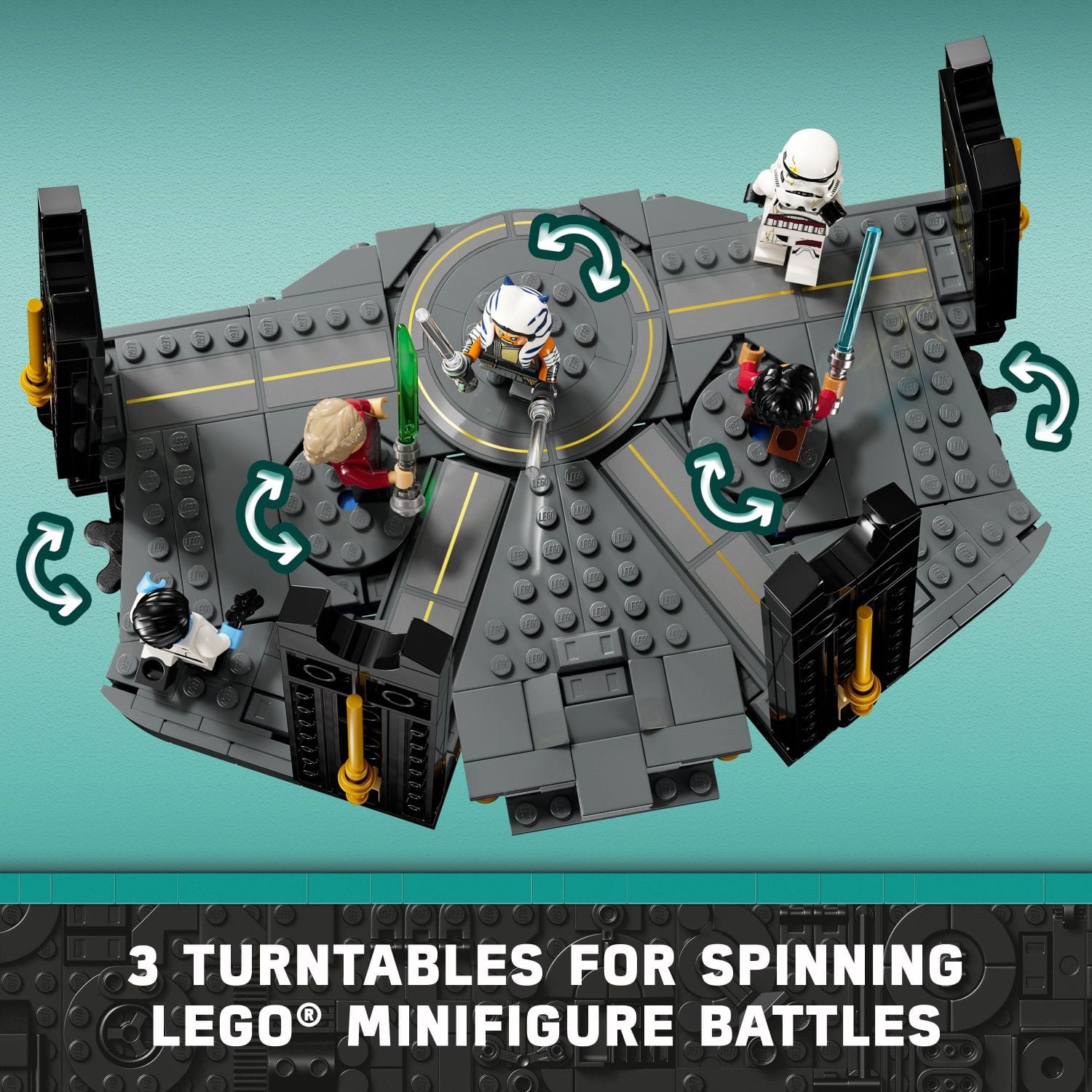 3 Turntables for Spinning LEGO MiniFigure Battles