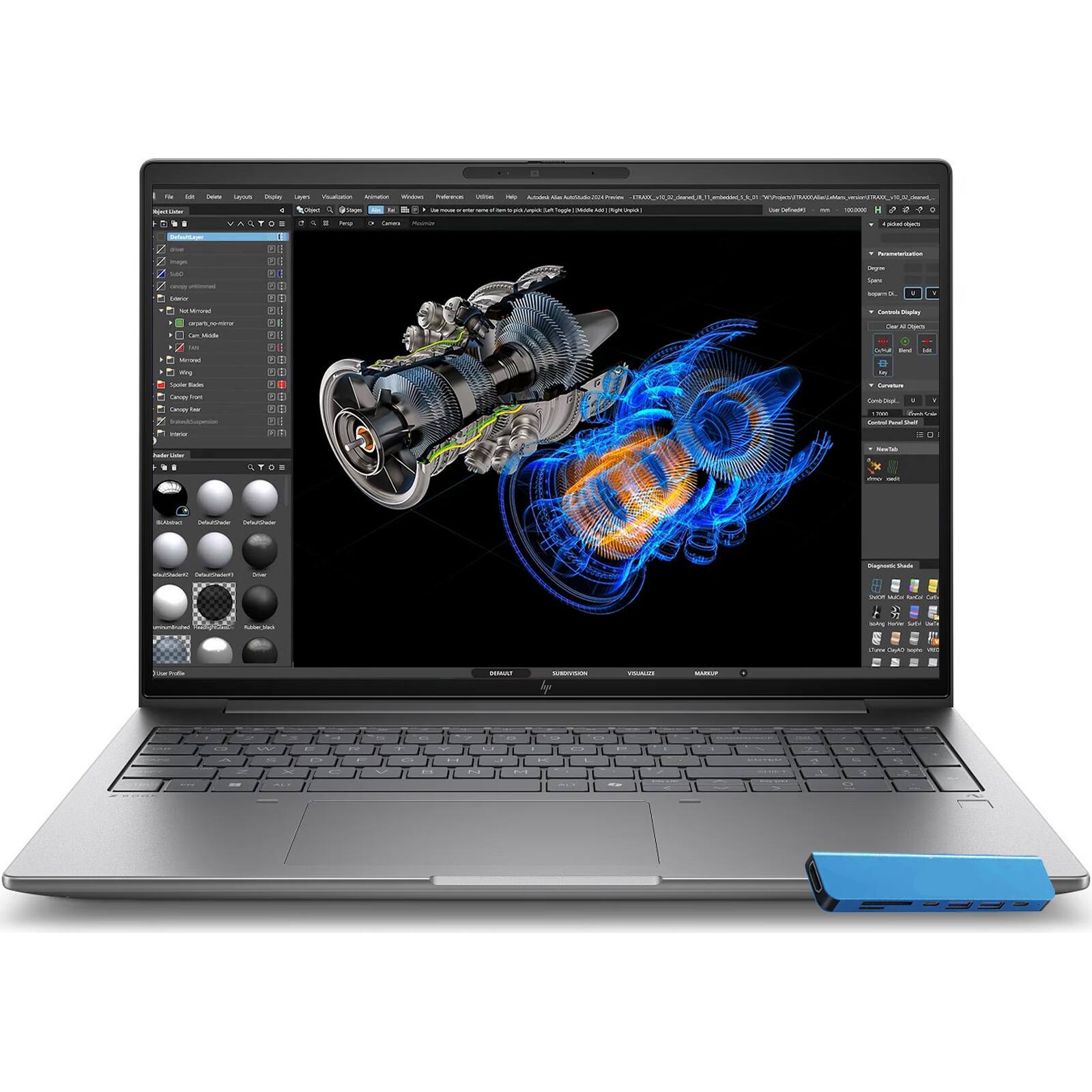 HP - ZBook X G1i 16'' FHD+ Mobile Workstation AI Laptop - NVIDIA RTX PRO 1000 - Intel Core Ultra 7 265H - 64GB RAM - 1TB SSD - Silver