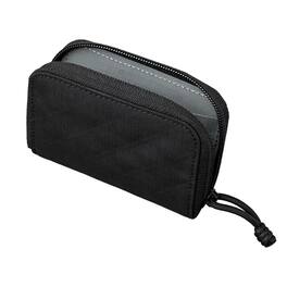 ALPAKA - Zip Coin Wallet with RFID Protection, Water-Resistant Compact Card & Coin Holder,Gift-Ready Box - Black Axogrid 210D