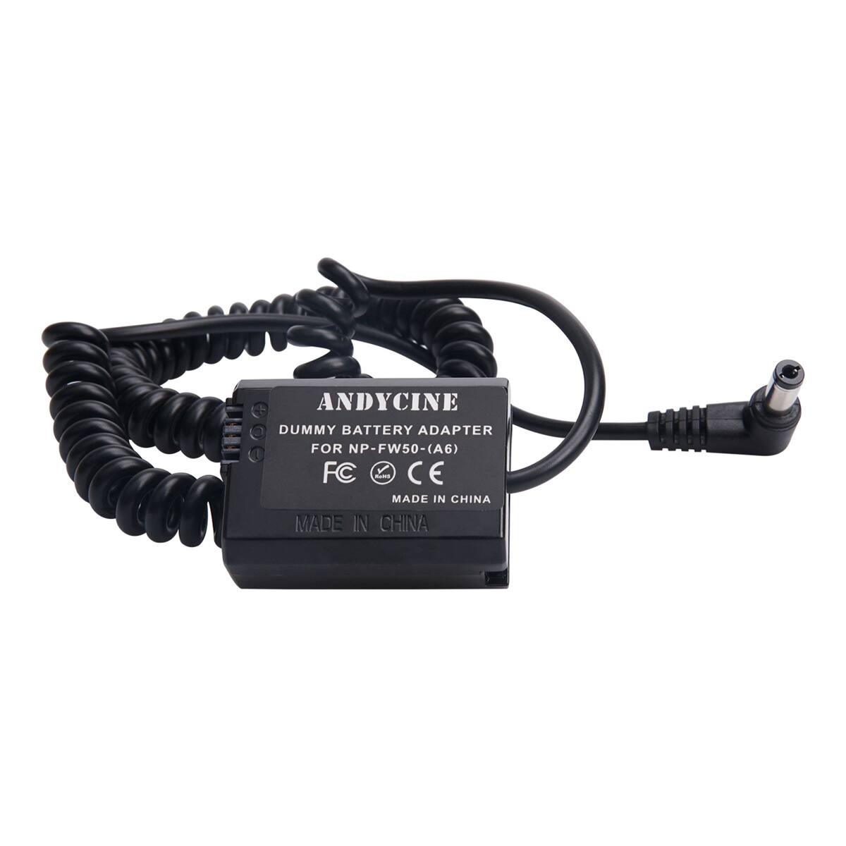 ANDYCINE DUMMY BATTERY ADAPTER FOR NP-FW50-(A6) FC CE MADE IN CHINA