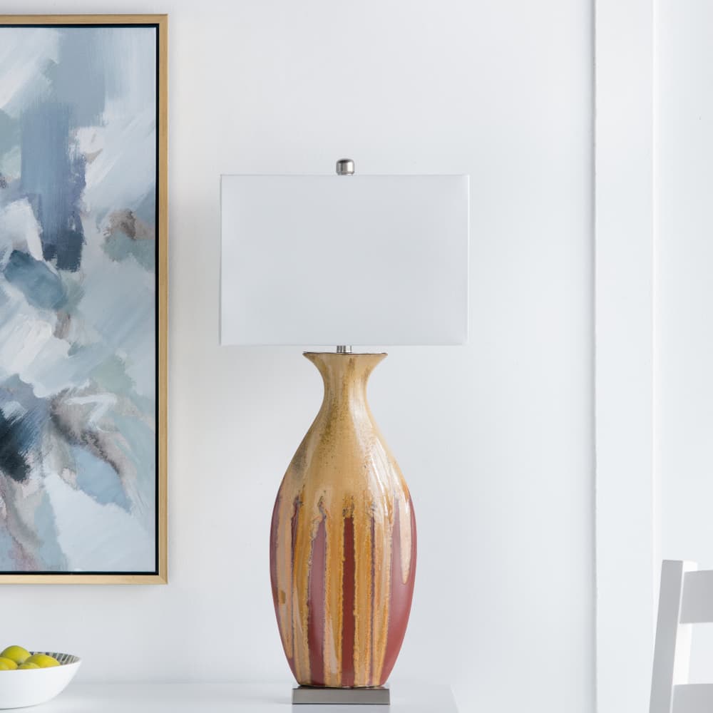 Back. Luckbyte - 16x105x36 Inch Ceramic Table Lamp for Home Decor.