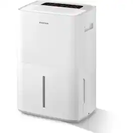 Amana - 50-Pint 8.1 Quart Bucket Capacity Portable Dehumidifier - White