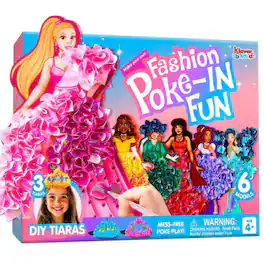 Joyfy - Fashion Poke in Fun Art Kit for Kids, Creative Princess Dress-Up DIY Craft, Ideal Birthday Gift for Girls Age 4-8 - multicolored