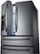Angle. Samsung - 28 cu. ft. 4-Door French Door Refrigerator with Counter Height FlexZone™ Drawer - Black Stainless Steel.