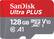Front. SanDisk - Ultra PLUS 128GB microSDXC UHS-I Memory Card - Black.