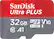 Front. SanDisk - Ultra PLUS 32GB microSDHC UHS-I Memory Card - Red/Gray.