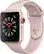Angle. Apple - Geek Squad Certified Refurbished Apple Watch Series 3 (GPS + Cellular), 42mm Gold Aluminum Case with Pink Sand Sport Band - Gold Aluminum.