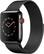 Angle. Apple - GSFR Apple Watch Series 3 (GPS + Cellular), 42mm Space Black Stainless Steel Case with Space Black Milanese Loop - Space Black Stainless Steel.
