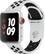 Angle. Apple - Geek Squad Certified Refurbished Apple Watch Nike+ Series 3 (GPS + Cellular), 38mm Silver Aluminum Case with Pure Platinum/Black Nike Sport Band - Silver Aluminum.