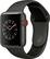 Angle. Apple - Geek Squad Certified Refurbished Apple Watch Edition (GPS + Cellular), 38mm Gray Ceramic Case with Gray/Black Sport Band - Gray Ceramic.