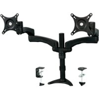 StarTech.com - Dual Arm Desktop Monitor Mount for 12" to 24" Monitors - Black - Front_Zoom