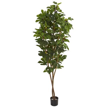 Front. BreeBe - 81" Fig Artificial Tree - Green.