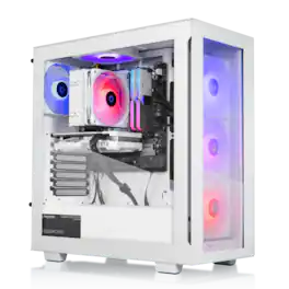 Thermaltake - LCGS View 1460TS-350 Gaming Desktop Intel Core i7-14700F, 32GB DDR5 Memory, NVIDIA GeForce RTX 5060 Ti 8GB, 1TB NVMe M2 - White