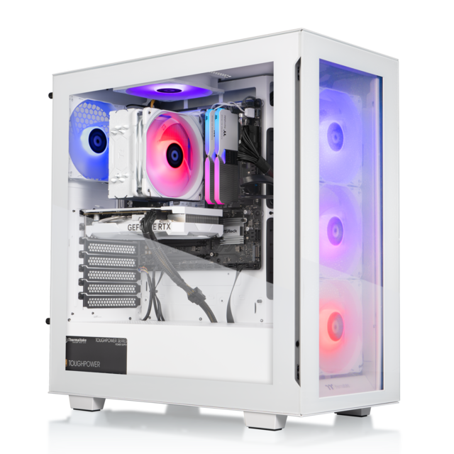 Thermaltake - LCGS View 1460TS-350 Gaming Dsktp Intel Core i7-14700F 2025 32GB DDR5 Memory NVIDIA GeForce RTX 5060 Ti 8GB 1TB NVMe M2 - White