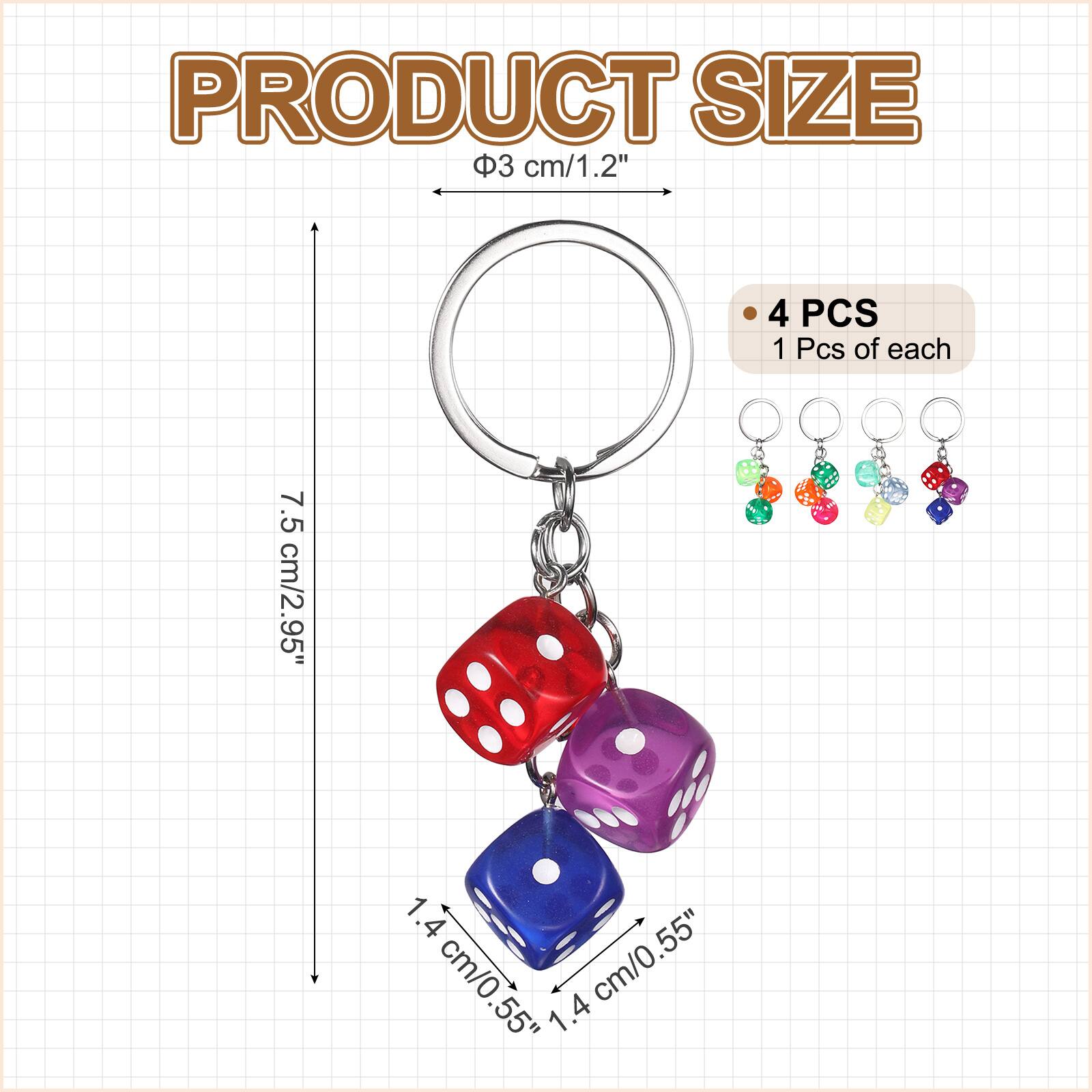 PRODUCT SIZE  
3 cm/1.2"  
7.5 cm/2.95"  
1.4 cm/0.55"  
4 PCS  
1 Pcs of each