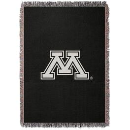 Chad & Jake - Minnesota Golden Gophers Woven Blanket - Black