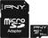 Front. PNY - Elite Performance 64GB microSDXC Class 10 Memory Card - Black.