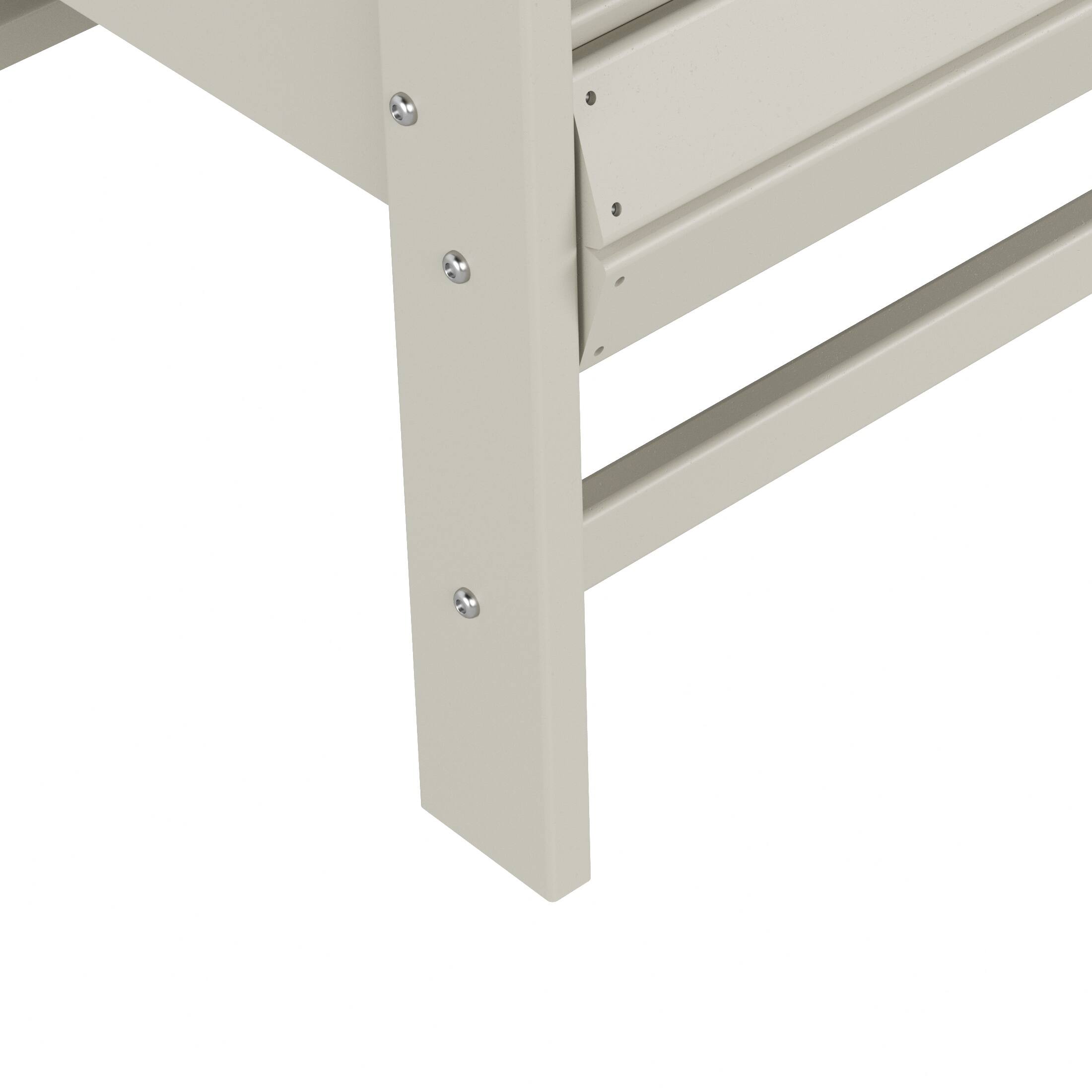 Alt View 5. WestinTrends - WestinTrends Malibu Outdoor Patio HDPE Plastic Adirondack Dining Chair - Sand.