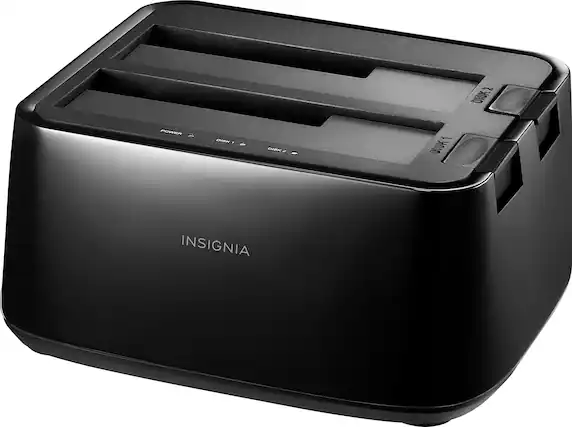 Front. Insignia™ - 2-Bay HDD docking station.