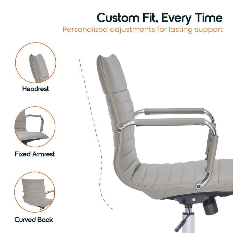Custom Fit, Every Time
Personalized adjustments for lasting support
Headrest
Fixed Armrest
Curved Back