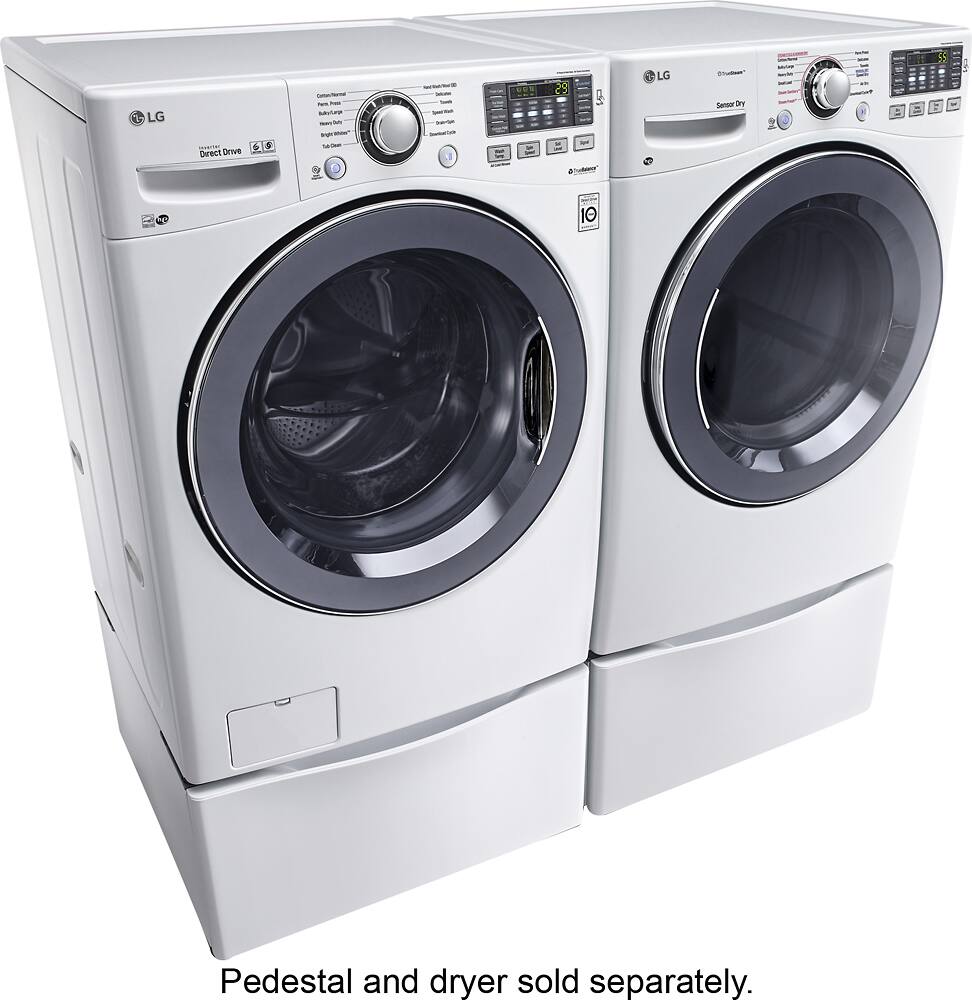 LG 4.5 Cu. Ft. 10-Cycle High-Efficiency Front-Loading Washer White