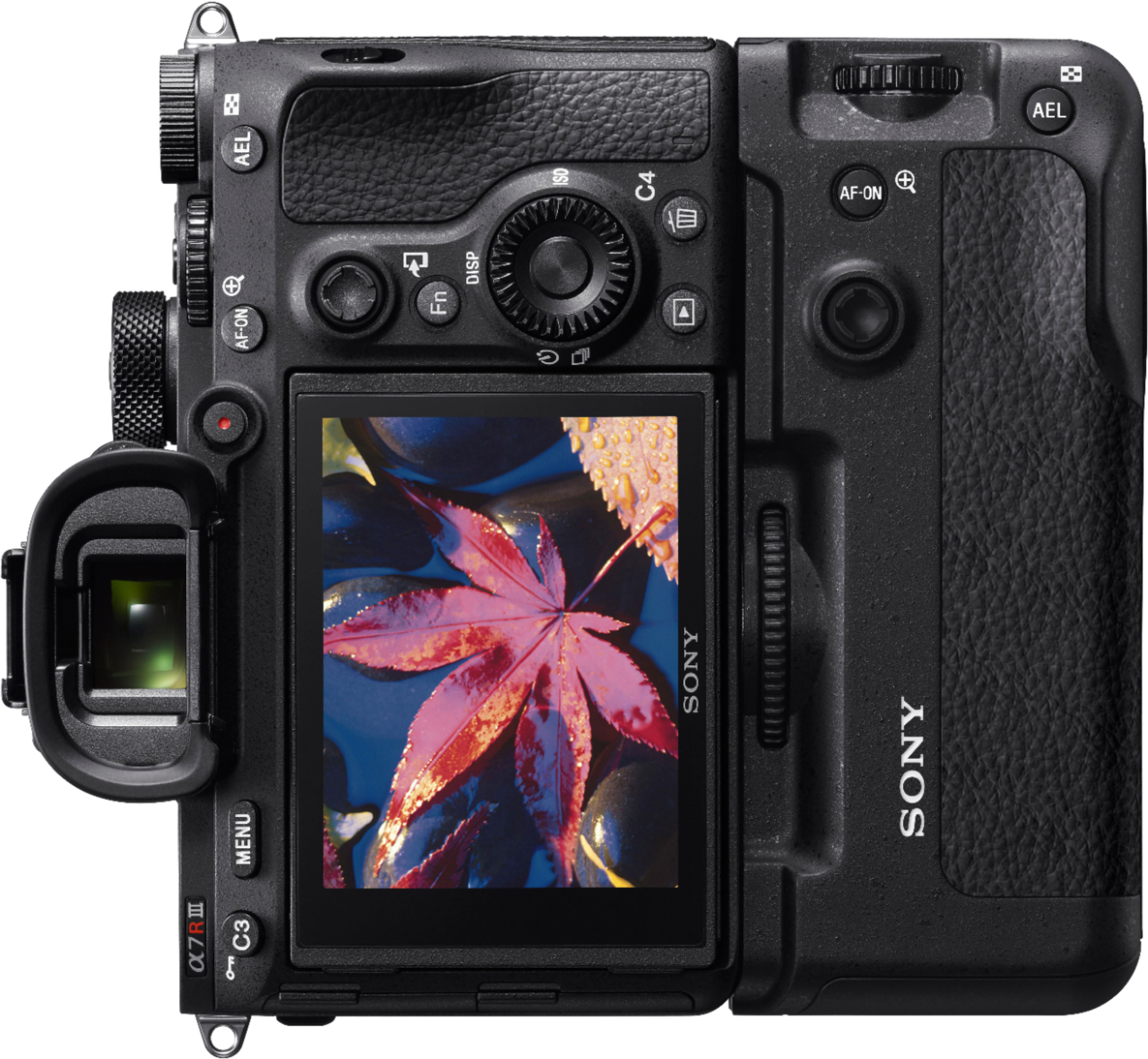 Back View: Sony - Alpha a7R III Full-Frame Mirrorless 4k Video Camera (Body Only) - Black