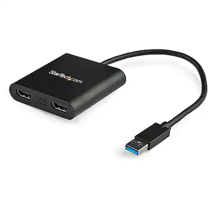 Alt View 11. StarTech.com - USB 3.0 to Dual HDMI Adapter - Black.