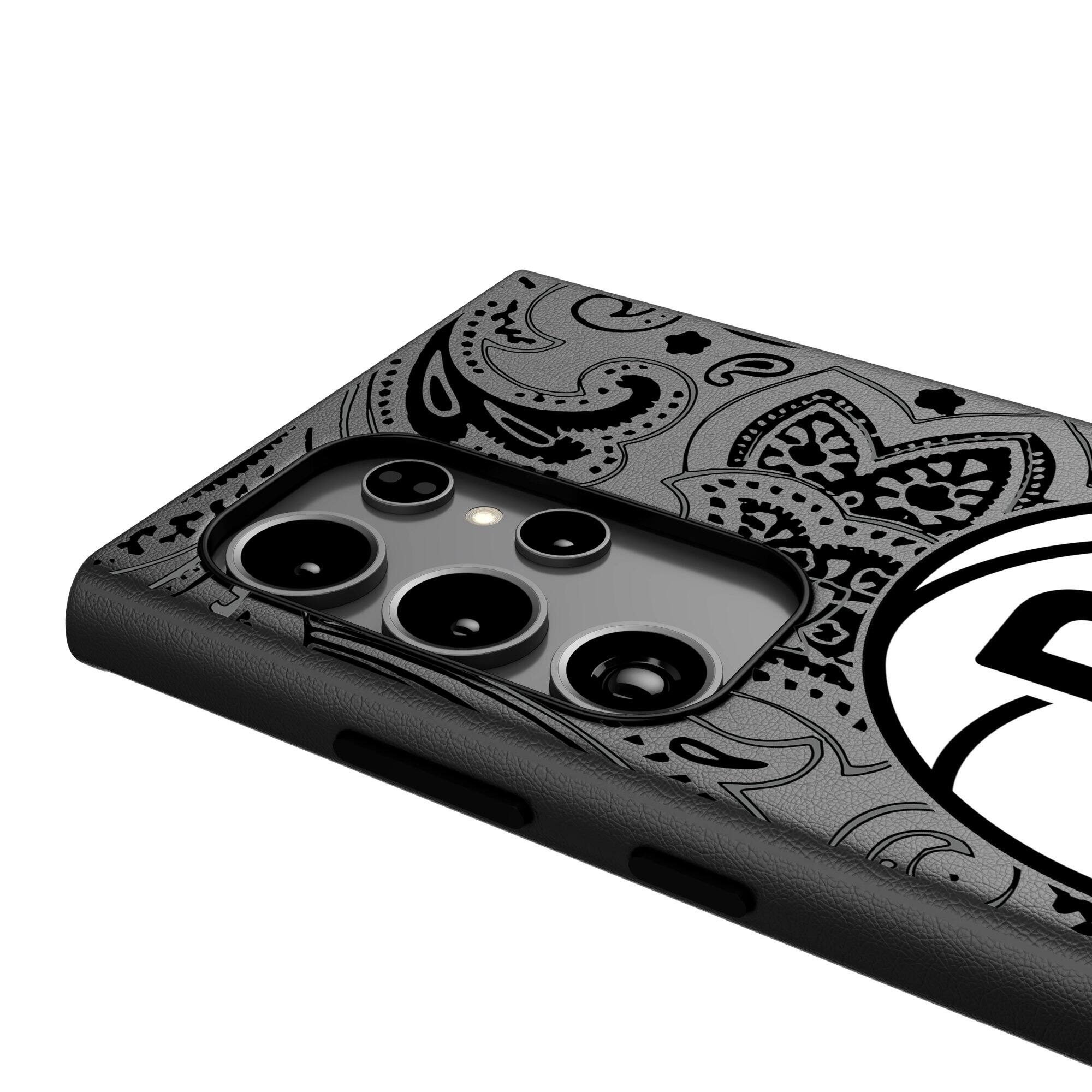 Alt View 3. Keyscaper - Brooklyn Nets Paisley Galaxy Magnetic Bump Case - S24 - Black.