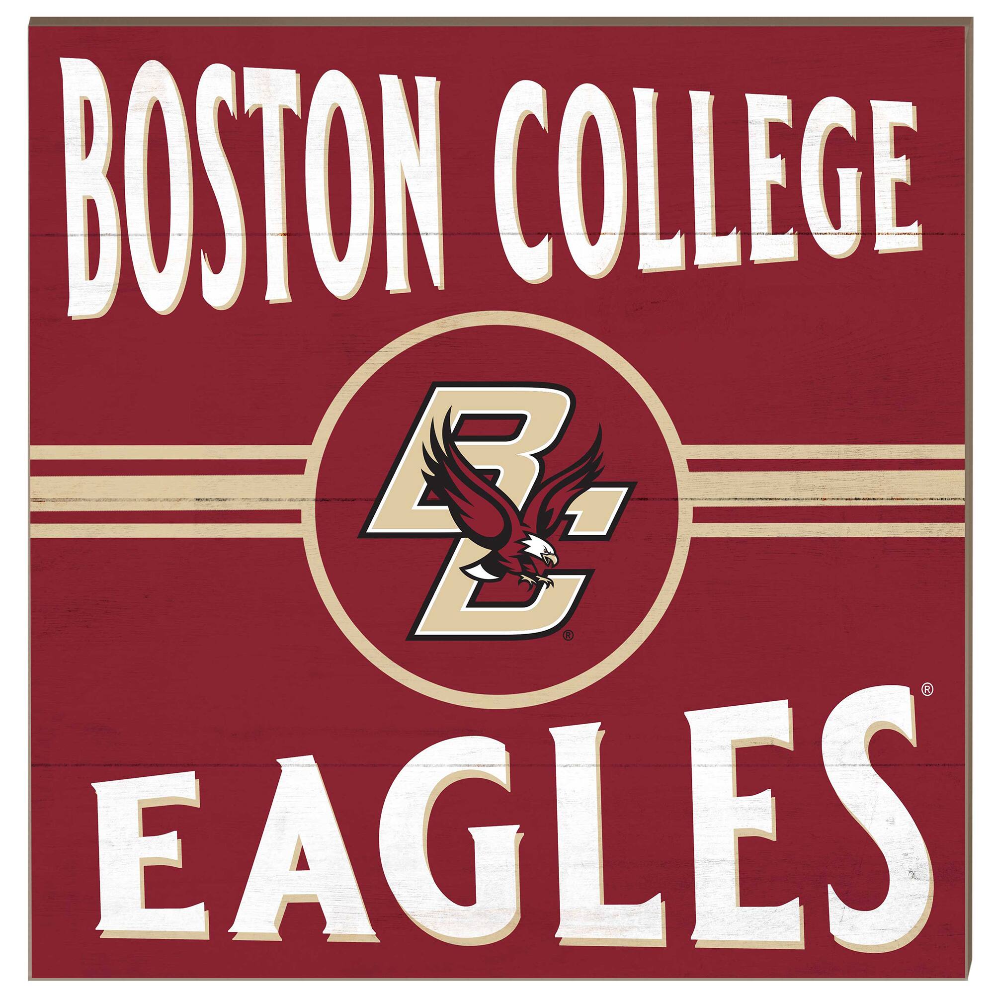 Boston College Eagles 10'' x 10'' Retro Team Sign