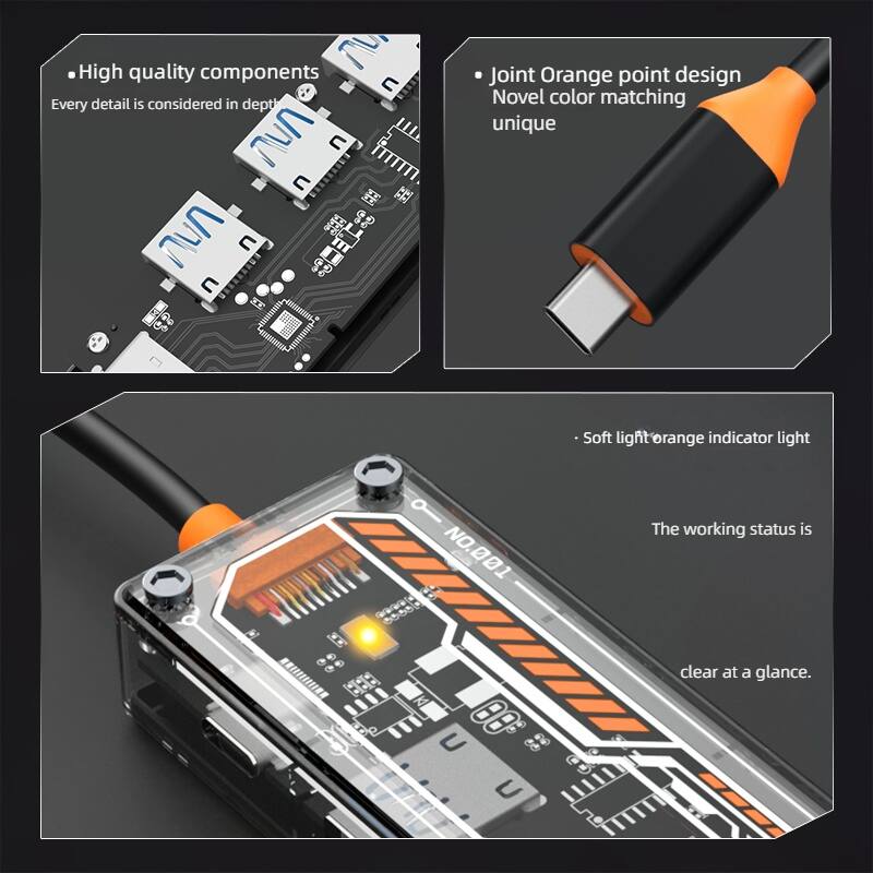 - High quality components  
  Every detail is considered in depth

- Joint Orange point design  
  Novel color matching unique

- Soft light orange indicator light  
  The working status is clear at a glance.