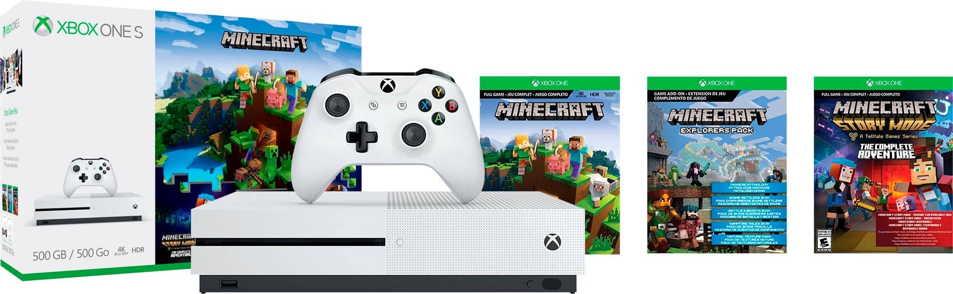 xbox one s minecraft bundle 500gb